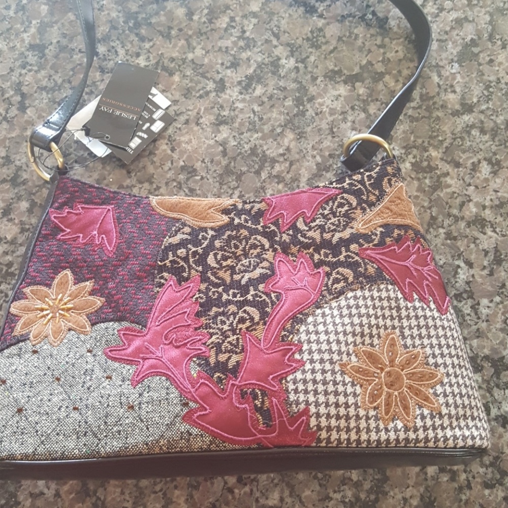 Leslie fay two sides new organized purse New with tag